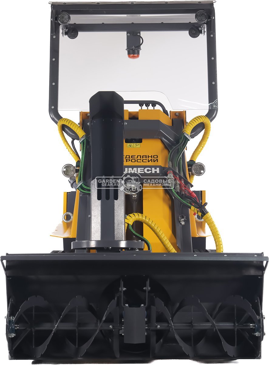 Универсальная машина мини-погрузчик Baumech ML-03 Pro + роторный снегоуборщик 110 см. + каркас безопасности с двигателем Zongshen GB750 V-Twin