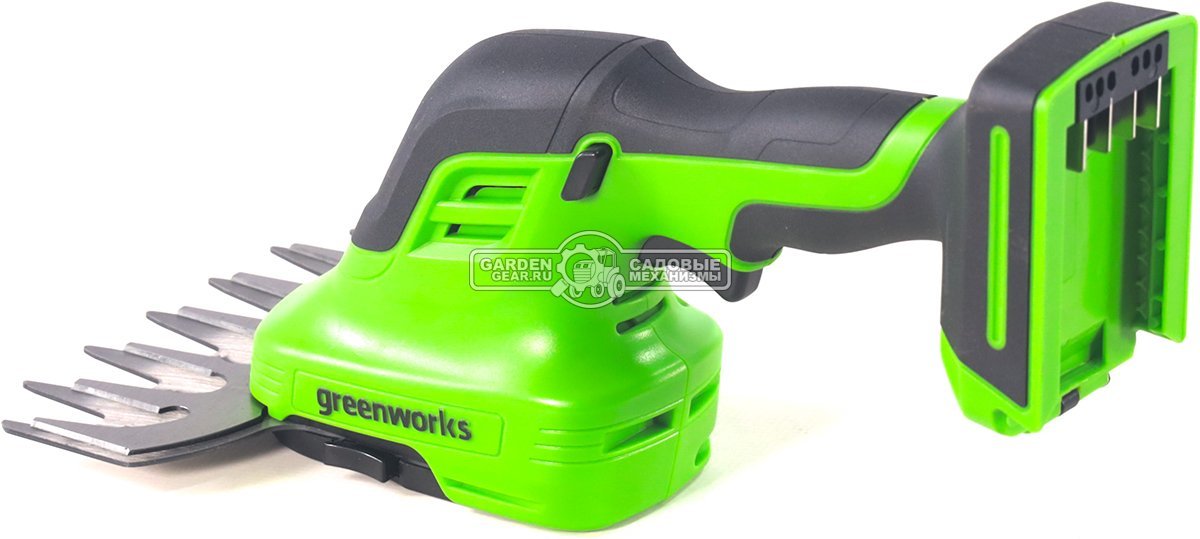 Ножницы для газонов аккумуляторные + кусторез GreenWorks G24SHT без АКБ и ЗУ (PRC, 24В, 8 см + 12 см, 1.0 кг)