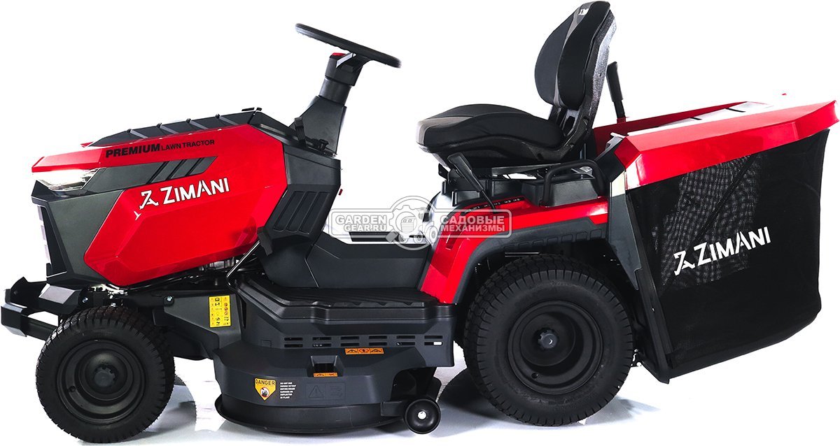 Садовый трактор ZimAni TC107HV (PRC, Loncin 586 куб.см., гидростатика, травосборник 320 л, ширина кошения 107 см, LED панель, 195 кг)