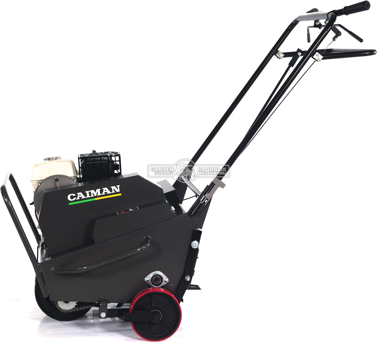 Аэратор бензиновый профессиональный Caiman Aero 55H (RUS, 53 см, Honda GX160, 163 куб.см., сталь, 30 полых шипов, 170 кг.)