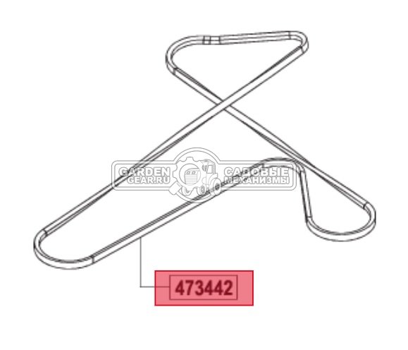 Ремень SABO привода деки для 103-H