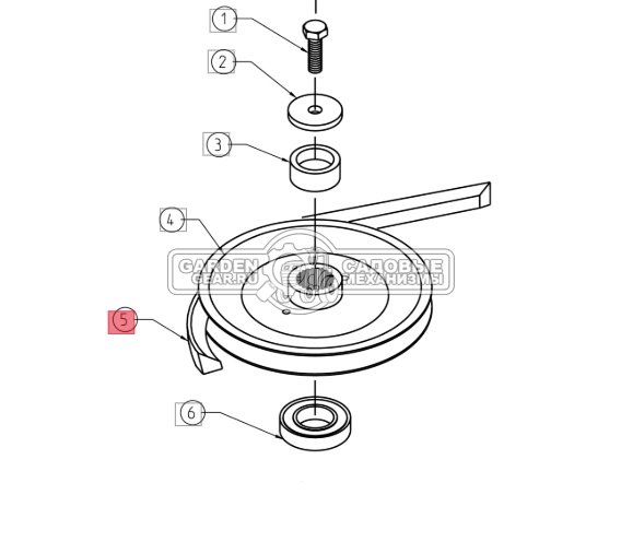 Ремень привода ножа SABO SAK10206 для Thunder 85C