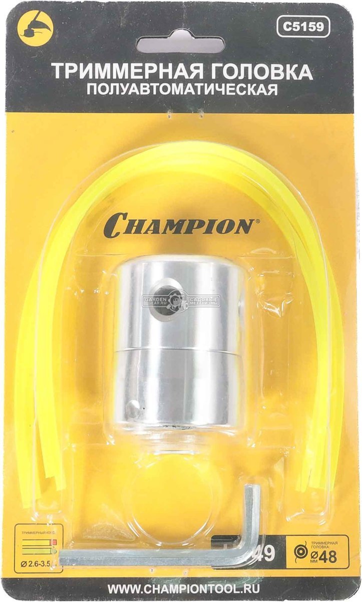 Триммерная головка универсальная Champion HT49 для всех бензокос с ножом с объемом двигателя более 35 см3
