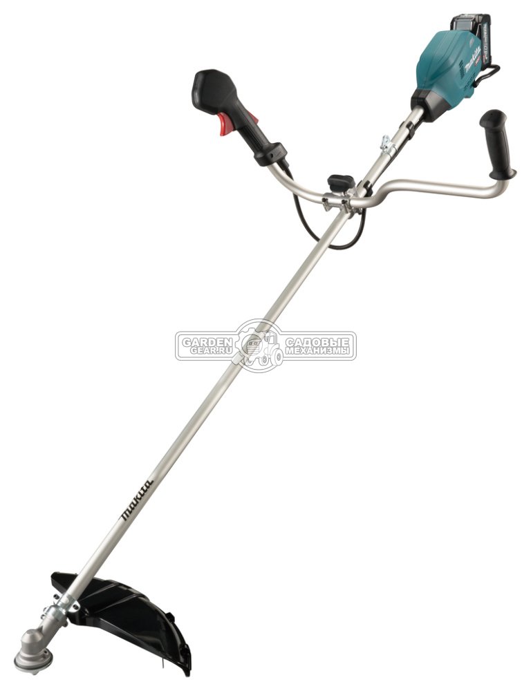 Мотокоса аккумуляторная Makita UR006GM102 c АКБ 4 А/ч и ЗУ (PRC, XGT BL 40В, 1000 Вт, Т рукоятка, нож + леска 2.4 мм, AFT, ADT, 6.3 кг)