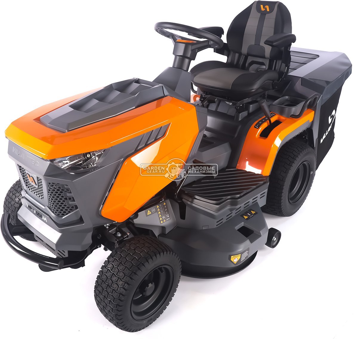 Садовый трактор Villartec MR2308H (PRC, Loncin V-Twin 708 куб.см., LED дисплей, гидростатика, травосборник 320 л, ширина кошения 108 см, 237 кг)
