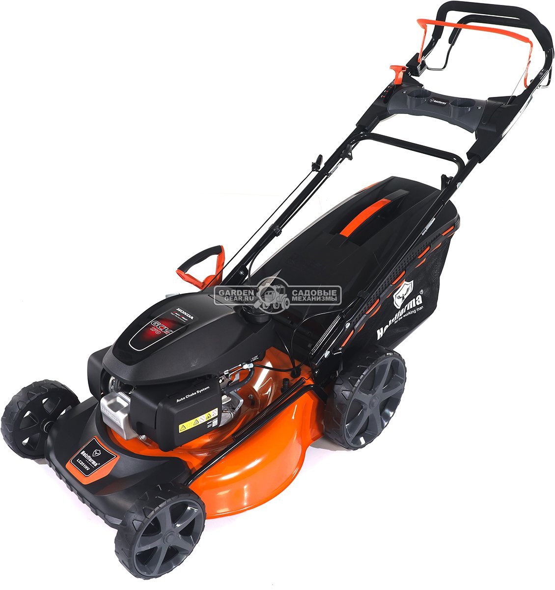 Газонокосилка бензиновая Holzfforma LC251HV (PRC, 51 см, Honda 166 см3, 3 в 1, Quattro Blade, вариатор, 65 л, 35 кг)