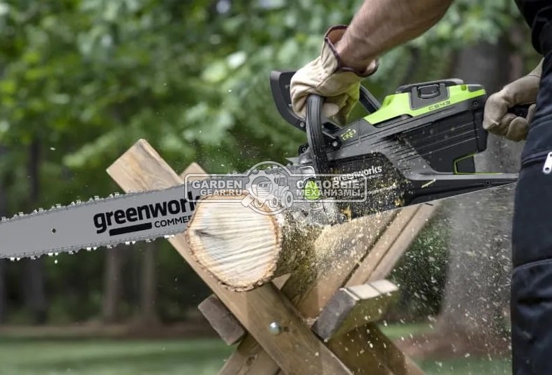 Пила аккумуляторная цепная GreenWorks OCS800 20" без АКБ и ЗУ (PRC, BL 82В, 5 кВт, 3/8"-1.3-72E, 5.5 кг)