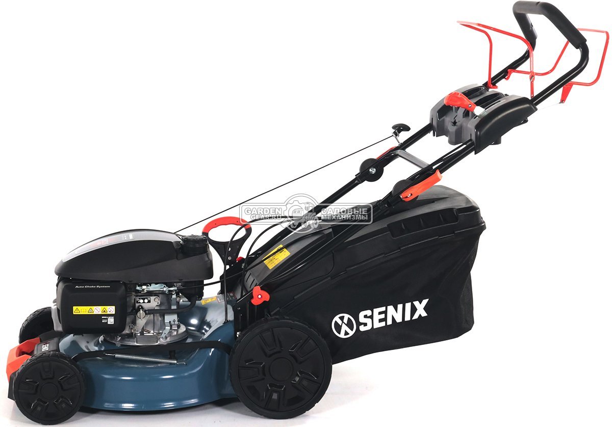 Газонокосилка бензиновая Senix LSSG-M2-EU (PRC, 46 см, Honda GCV145, 145 см3, сталь, вариатор, 3 в 1, 65 л, 27 кг)