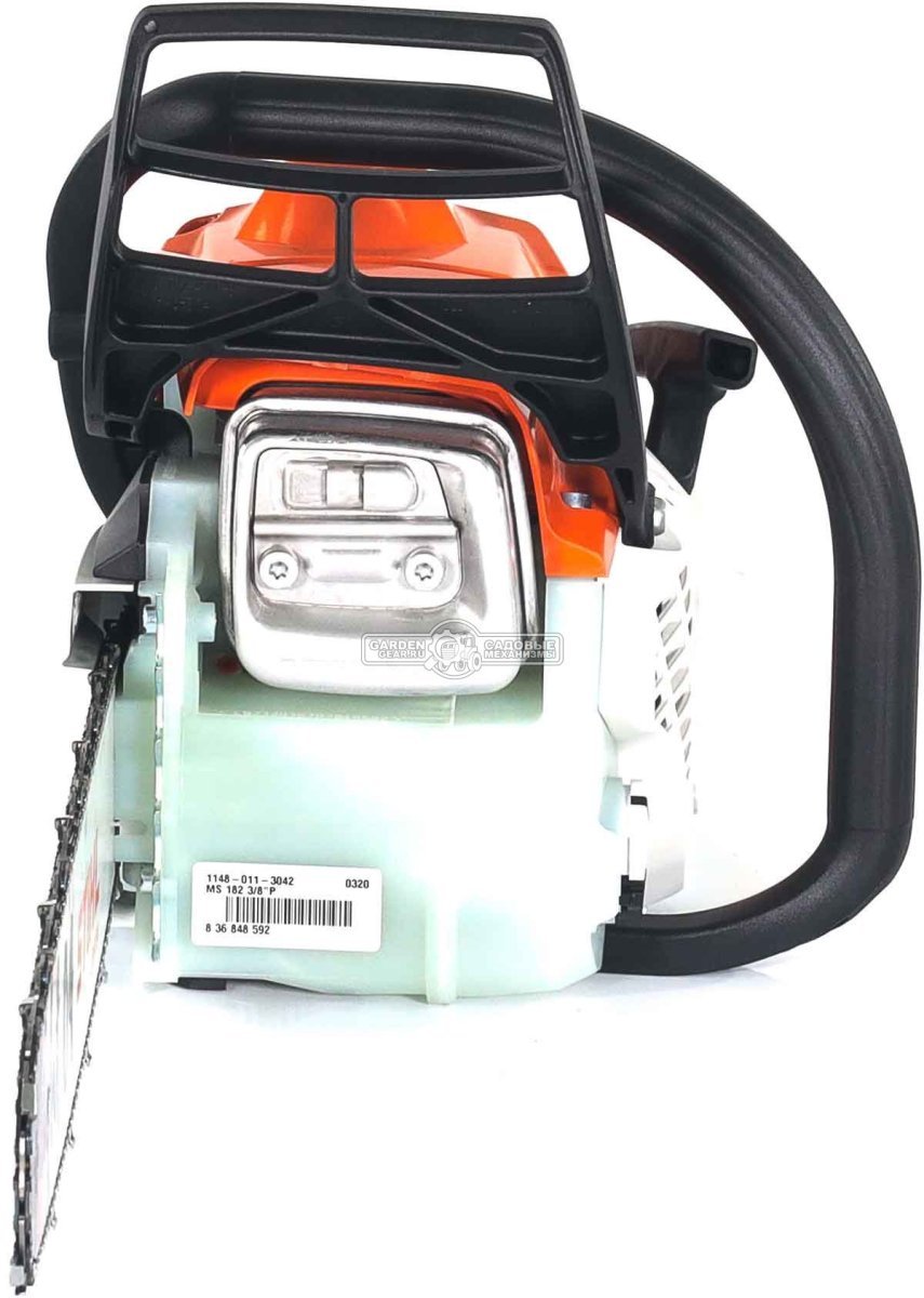 Бензопила Stihl MS 182 16" (PRC, 35,8 куб.см., 1,6 кВт/2,2 л.с., 2-Mix, 3/8", 1,3 мм., 55E, 4,6 кг.)
