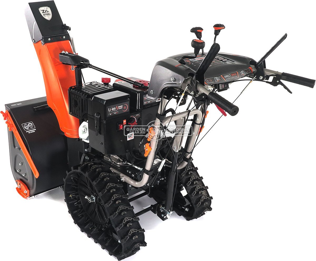 Снегоуборщик Daewoo DAST 430 (EFI) гусеничный (PRC, 76 см, Daewoo WXE 350 EFI, 310 см3, запуск от аккумулятора, фара, гусеницы Arctic track, 125 кг.)