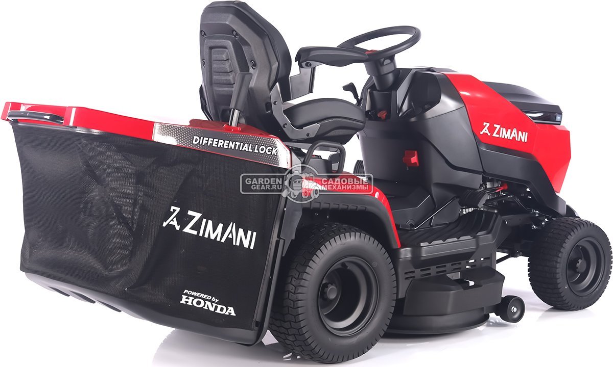 Садовый трактор ZimAni TC238HVD (PRC, Honda GXV630, гидростатика, дифференциал, травосбор. 320 л, шир. кошения 97 см, LED панель, 195 кг)