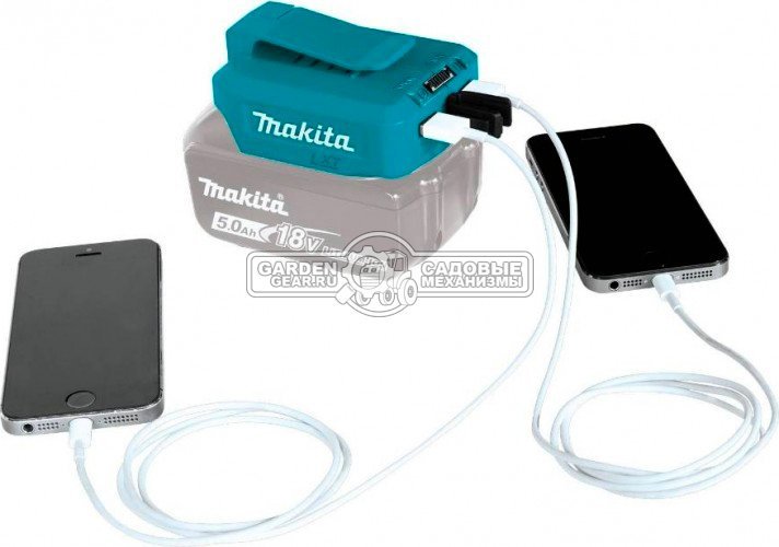 Адаптер питания Makita RUAADP05 для акумулятора LXT (2хUSB, 5.0 В, 2.1 А)