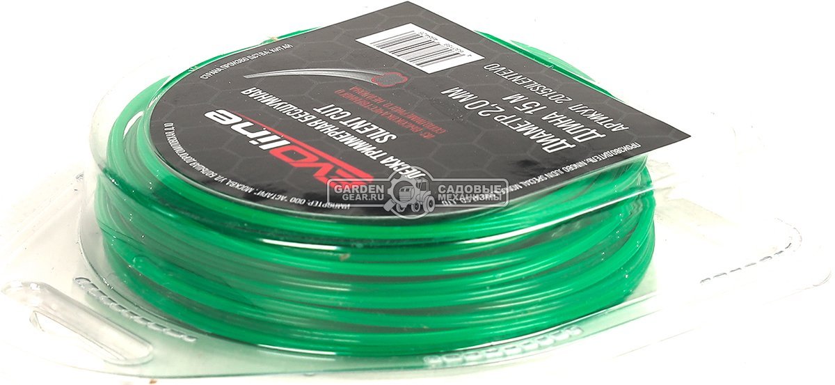 Леска EVOline 2,0 мм, 15 м, витой квадрат, бесшумная