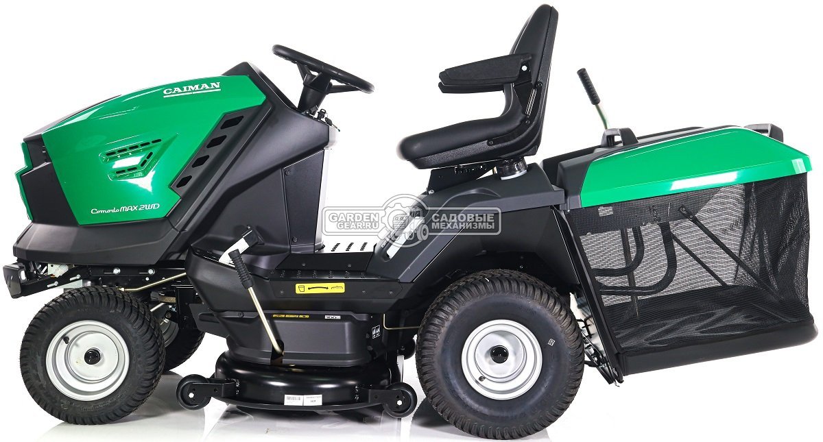 Садовый трактор Caiman Comodo Max 2WD 107D2C2 (CZE, Caiman V-Twin, 708 куб.см., гидростатика, дифференциал, травосборник 380 л., 102 см., 285 кг.)