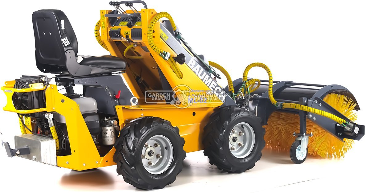 Универсальная машина мини-погрузчик Baumech ML-02 + гидравлическая щётка 115 см., с двигателем Zongshen GB460E