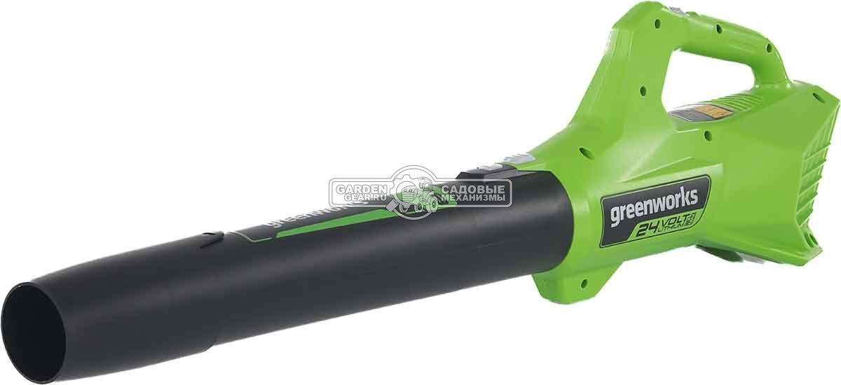 Воздуходувка аккумуляторная GreenWorks G24AB без АКБ и ЗУ (PRC, 24В, 145 км/ч, 1.7 кг)