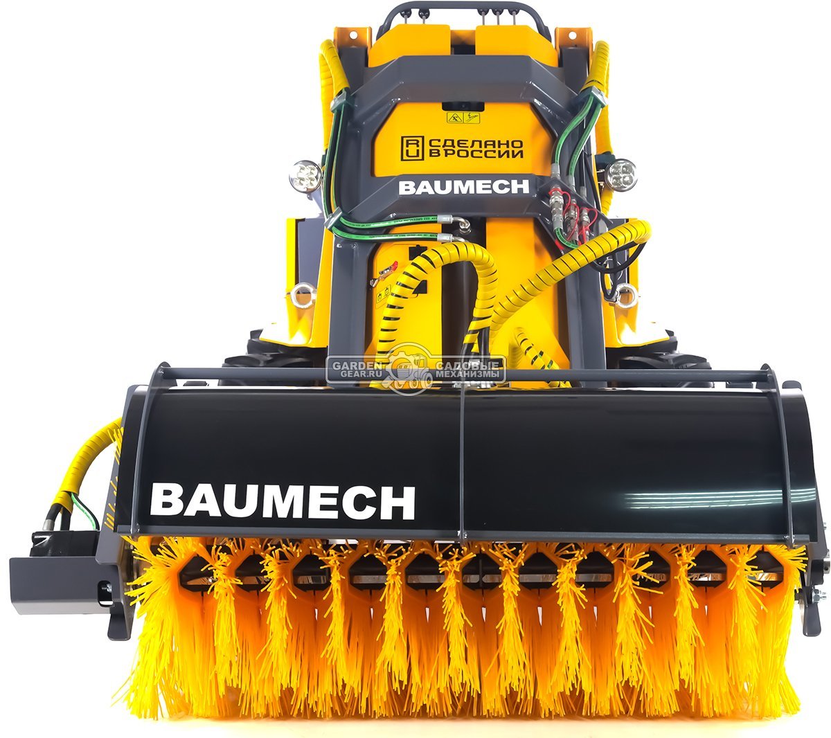 Универсальная машина мини-погрузчик Baumech ML-02 Pro + гидравлическая щётка 115 см., с двигателем Zongshen GB750 V-Twin