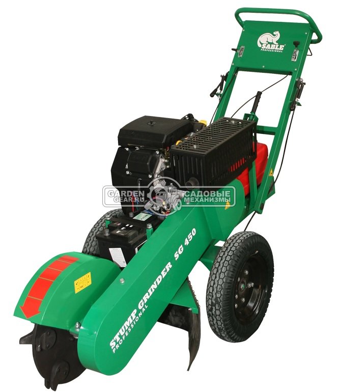 Измельчитель пней Sable SG450H/21 зубы green (RUS, эл/стартер 12В, Honda GX630, 630 см3, диам. фрезы. 470 мм, 185 кг)