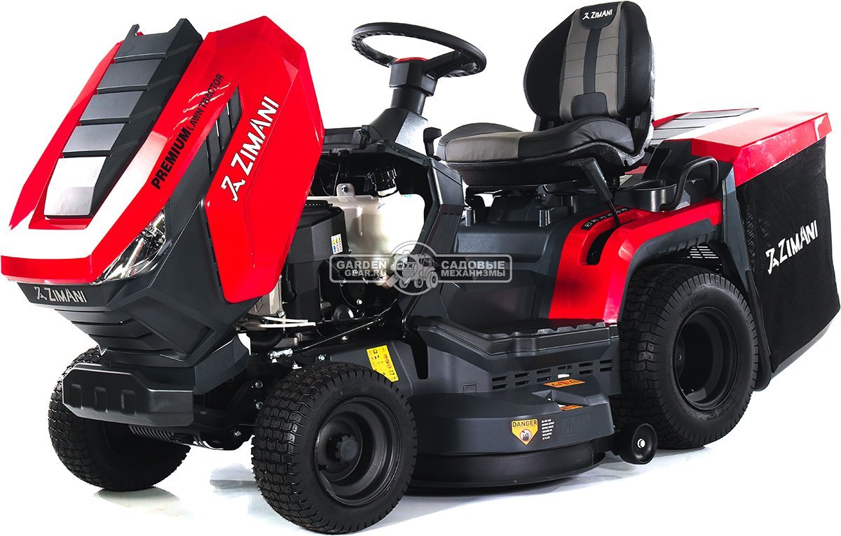 Садовый трактор ZimAni TC107HV (PRC, Loncin 586 куб.см., гидростатика, травосборник 320 л, ширина кошения 107 см, LED панель, 195 кг)