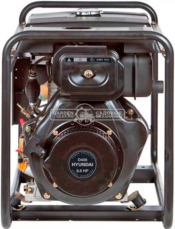 Дизельный генератор Hyundai DHY 5000L (PRC, Hyundai, 406 см3, 4.2/4.6 кВт, 12.5 л, 93 кг)