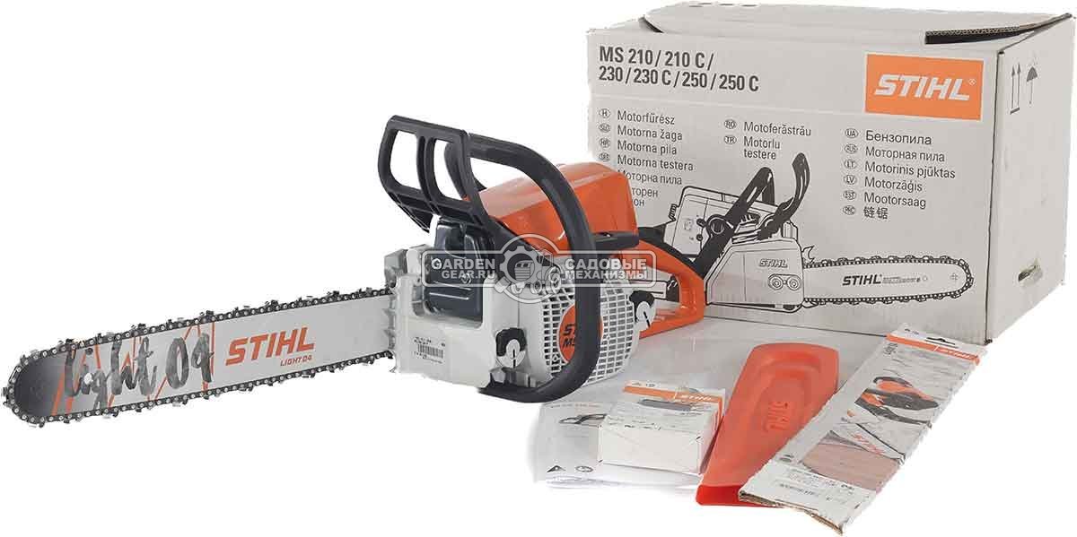 Бензопила Stihl MS 230 18" (PRC, 40.2 куб.см., 2.0 кВт/2.7 л.с., 3/8", 1.3 мм, 61E, 4.6 кг)