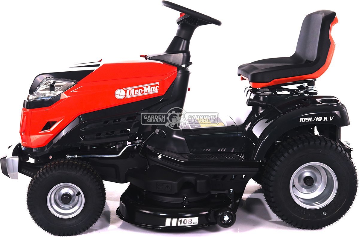 Садовый трактор Oleo-Mac OM 109L/19 KV (PRC, Emak K 1900 V-Twin, 586 см3, 108 см., боковой выброс, гидростатика, 175 кг.)