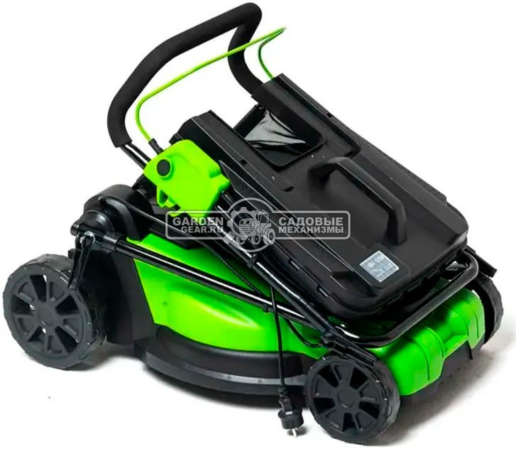 Газонокосилка электрическая GreenWorks GW 2000W (PRC, 43 см, 2000 Вт, пластик, мульчирование, 50 л, 17 кг)