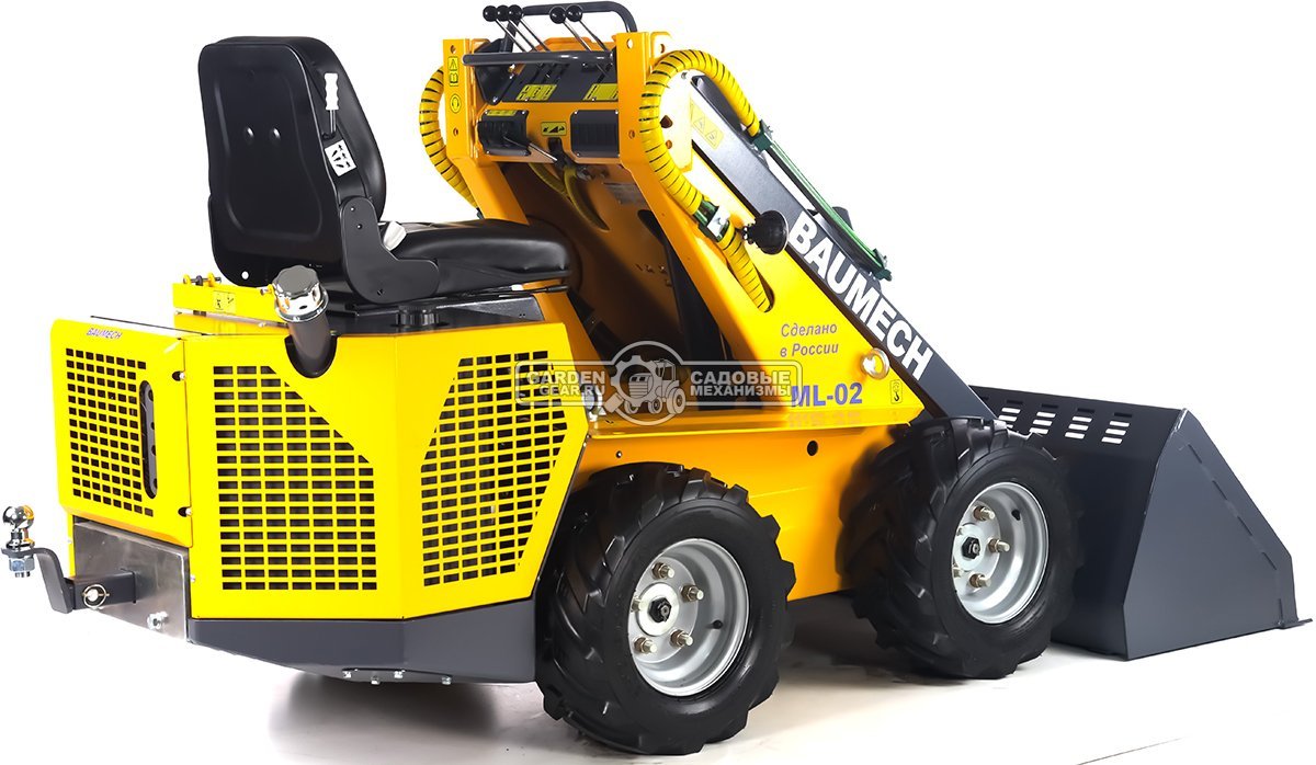Универсальная машина мини-погрузчик Baumech ML-02 Pro + ковш для снега 120 см. с двигателем Zongshen GB750 V-Twin