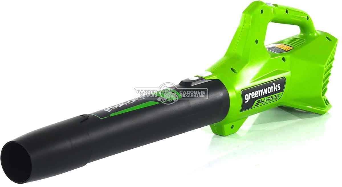 Воздуходувка аккумуляторная GreenWorks G24AB без АКБ и ЗУ (PRC, 24В, 145 км/ч, 1.7 кг)