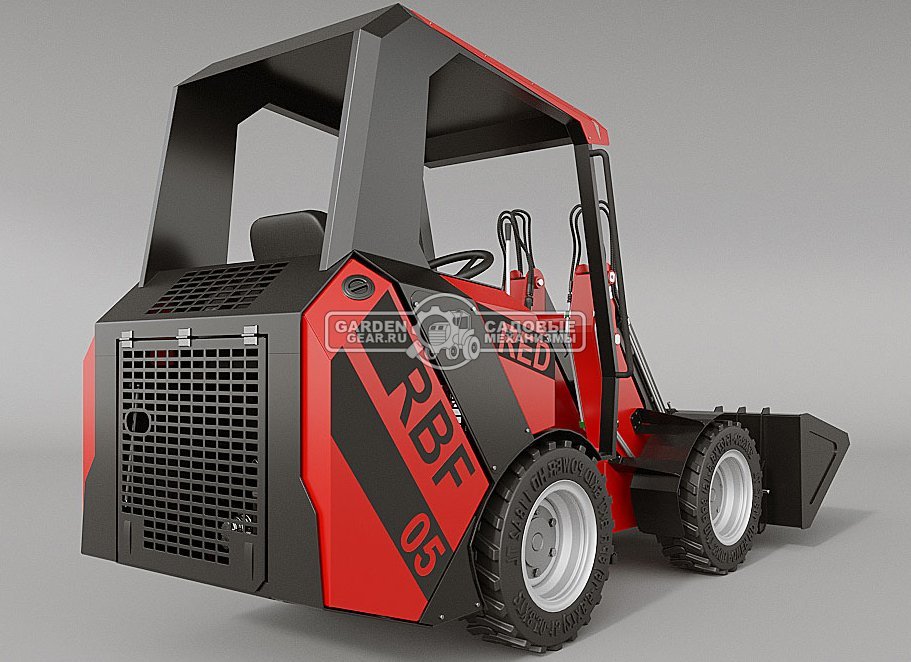 Мини-погрузчик шарнирно сочленённый RED RBF-05 с открытой кабиной Lifan 37 л.с., грузоподъемность до 1000 кг., ковш 300 л., 1600 кг.