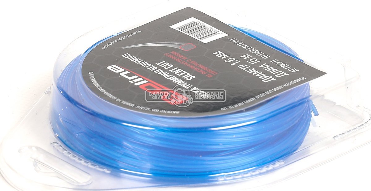 Леска EVOline 1,6 мм, 15 м, витой квадрат, бесшумная