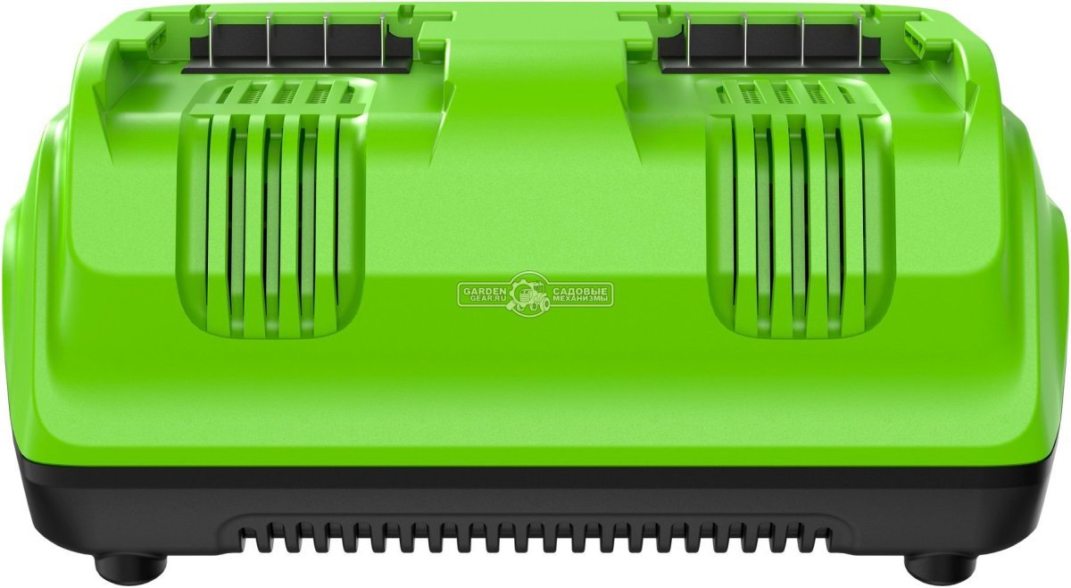 Зарядное устройство GreenWorks G24X2C8 ультрабыстрой зарядки двойное для аккумуляторов 24В (8А / 2х4А)