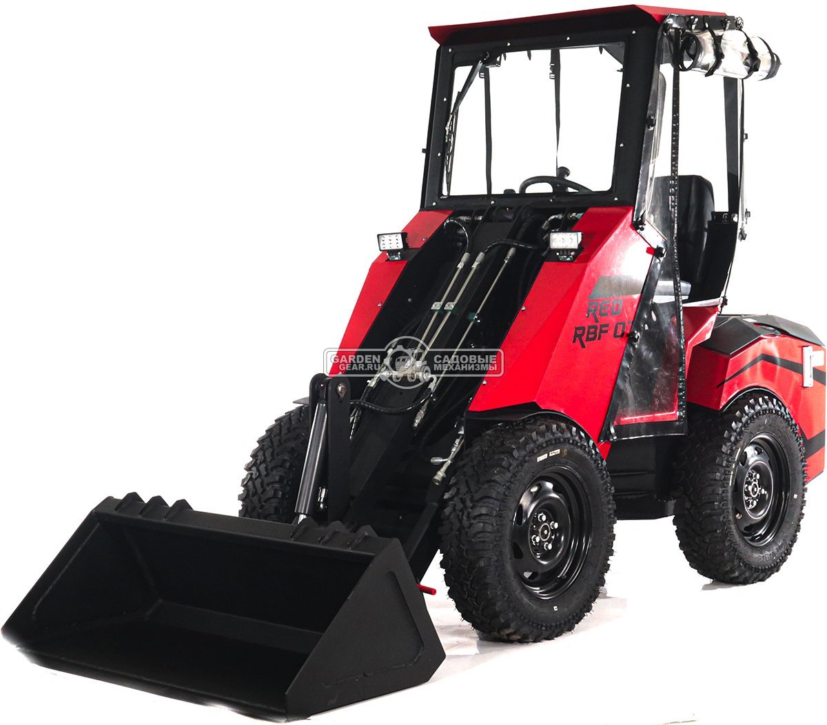 Мини-погрузчик шарнирно сочленённый RED RBF-03 тент + отопитель + джойстик Zongshen GB750EFI 30 л.с., грузоподъемность до 700 кг, ковш 150 л, 1270 кг.