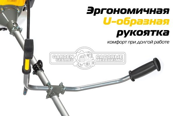 Бензокоса Champion T443-2 (PRC, 42.7 куб.см., 1.25 кВт/1.7 л.с., диск 40T/255 + леска 2.4 мм, разборная, 7.8 кг)