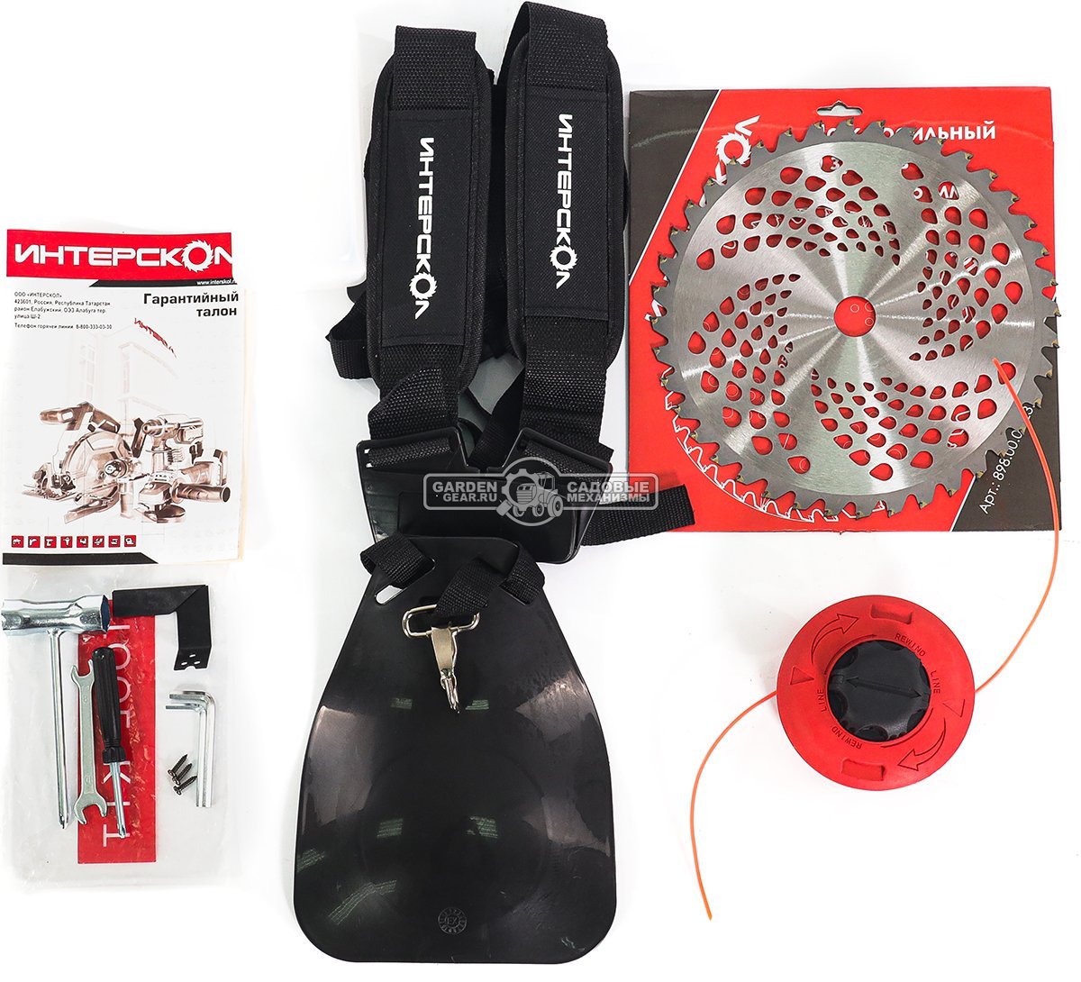 Бензокоса Интерскол КБ 44/52РВ Эксперт (RUS, 52 куб.см., 1.6 кВт/2.2 л.с., леска 2.4 мм + 40Т диск 255 мм, Т-рукоятка, 7.0 кг)