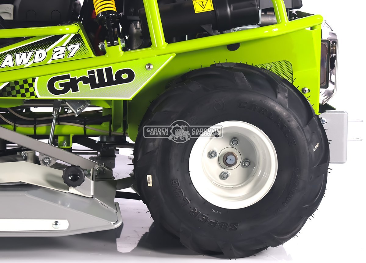 Садовый трактор для высокой травы и работы на склонах Grillo Climber 10.27 4WD (ITA, B&S 8290 CXi, 724 куб.см3, задний выброс, диффер., 98 см, 383 кг)