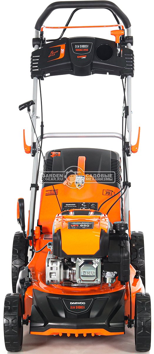 Газонокосилка бензиновая Daewoo DLM 5100SV (PRC, 50 см, Daewoo, 165 см3, вариатор, 70 л, сталь, 4 в 1, 36.9 кг)