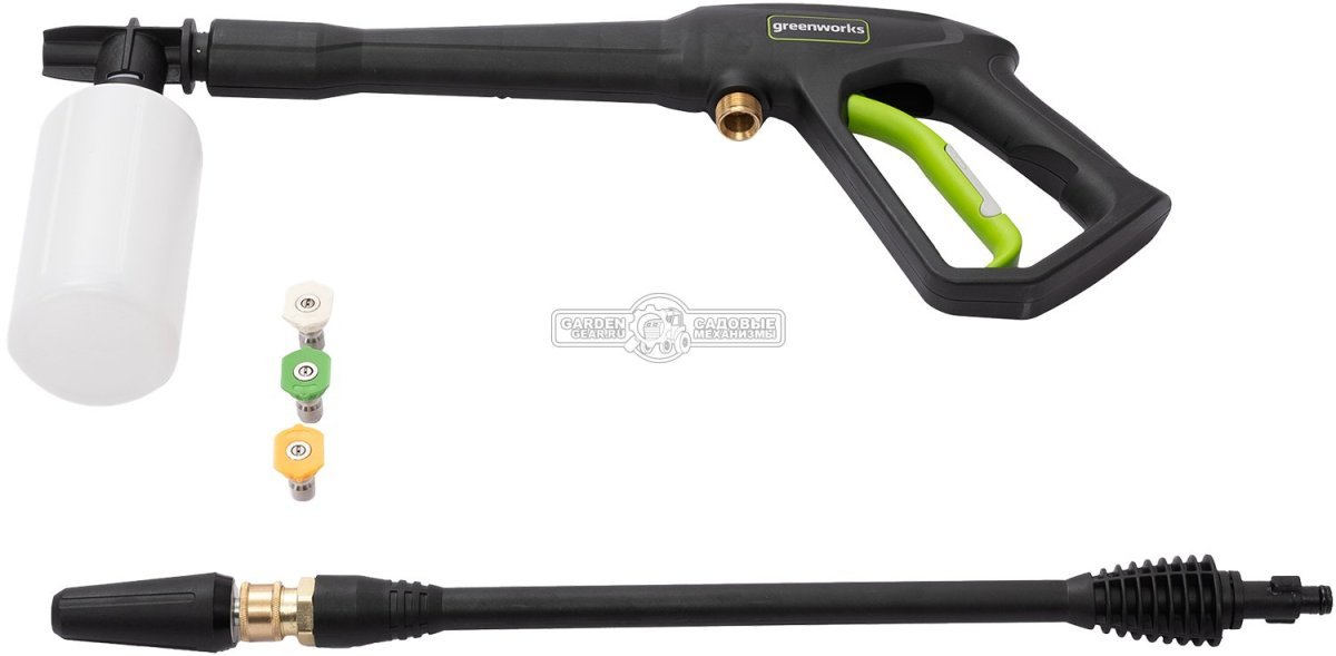 Мойка высокого давления GreenWorks GPWG3II (PRC, 1700 Вт, 120 бар, 400 л/ч, вес 7.6 кг)