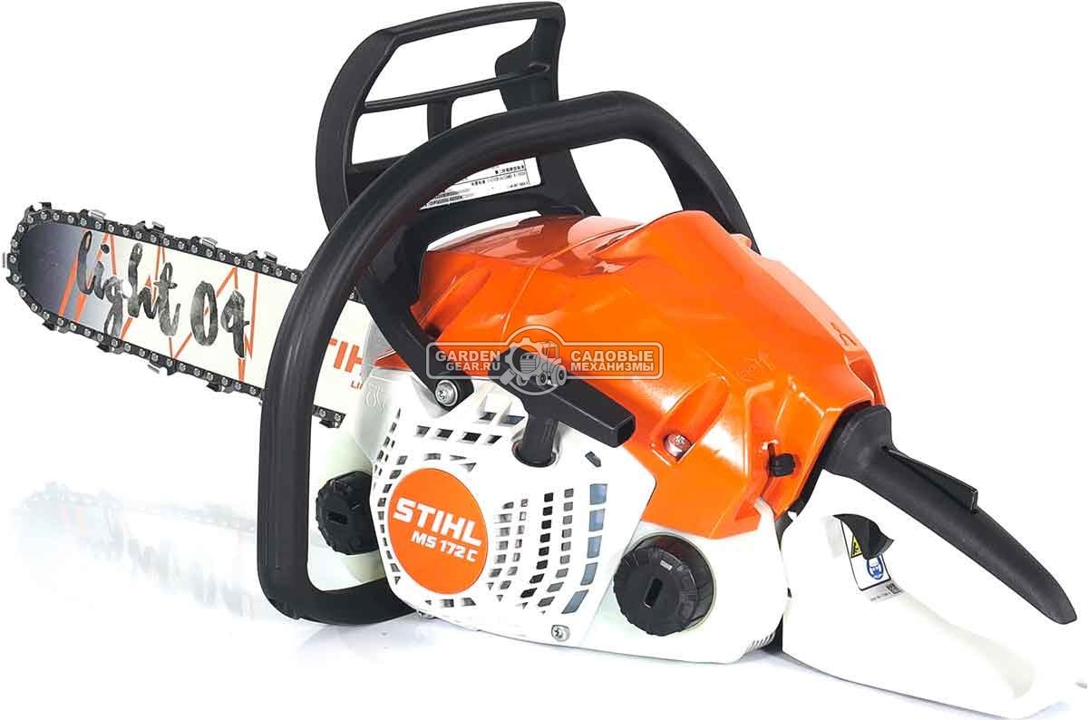 Бензопила Stihl MS 172 C-BE 14" 2-Mix (PRC, 30,1 куб.см., 1,3 кВт/1,8 л.с, Ergostart, 3/8", 1,3 мм, 50E, 4,8 кг)