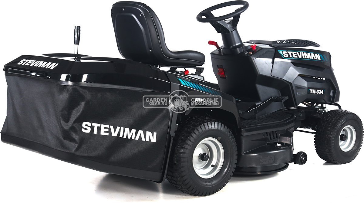 Садовый трактор Steviman TH-334 (PRC, Loncin 432 куб.см., гидростатика, ширина кошения 86 см, травосборник 250 л, 192 кг)