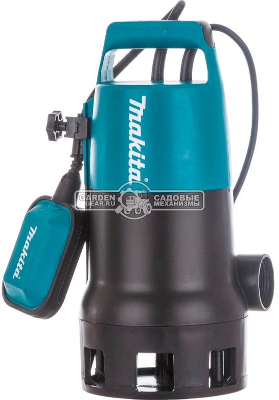 Дренажный насос для грязной воды Makita PF0410 (PRC, 400 Вт, 140 л\м, 5 м, 4,94 кг)