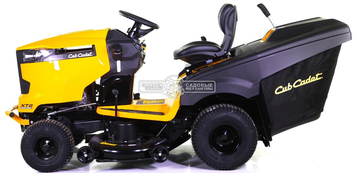 Садовый трактор Cub Cadet XT2 QR106 (USA, Kawasaki, V-Twin, 726 куб.см., гидростатика, травосборник 320 л., ширина кошения 106 см., 253 кг.)