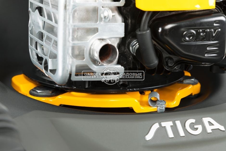 Газонокосилка бензиновая Stiga Twinclip 50 SEQ с электрозапуском (SVK, 48 см., Stiga, ST 170 LS ES, 166 куб.см., оцинк.сталь, 70 л., 4 в 1, 43 кг.)