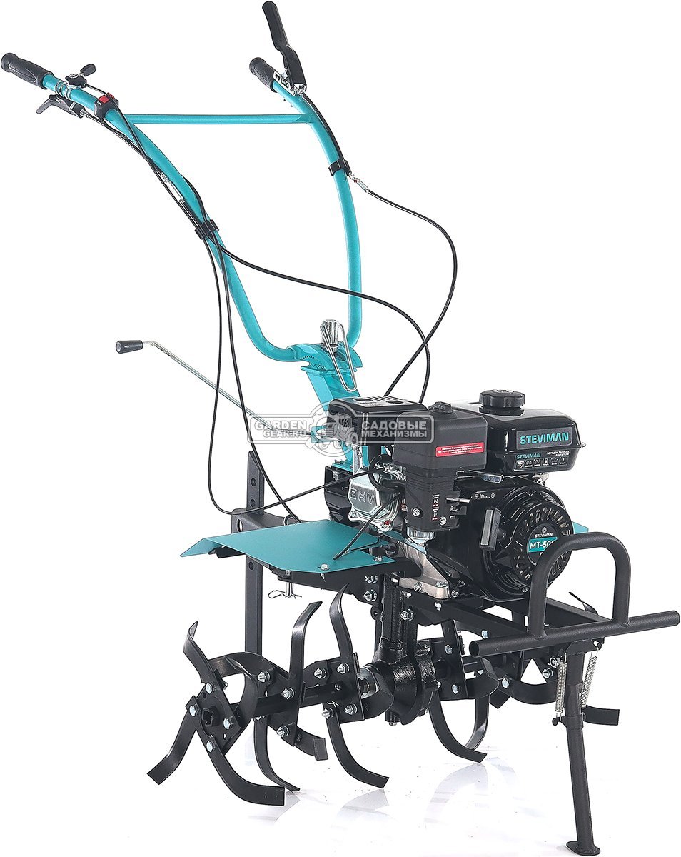 Мотоблок Steviman MT-500 (RUS, колеса 4.00х10, EST 212 см3, 90 см, 2 вперед/1 назад, ВОМ, 100 кг)
