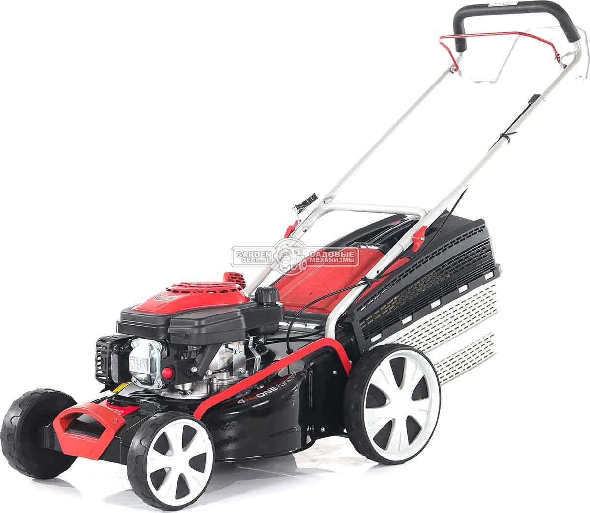 Газонокосилка бензиновая Geos Classic 46 SP-S Plus (PRC, 46 см, Sanli, 140 см3, сталь, 4 в 1, 65 л, 32 кг)