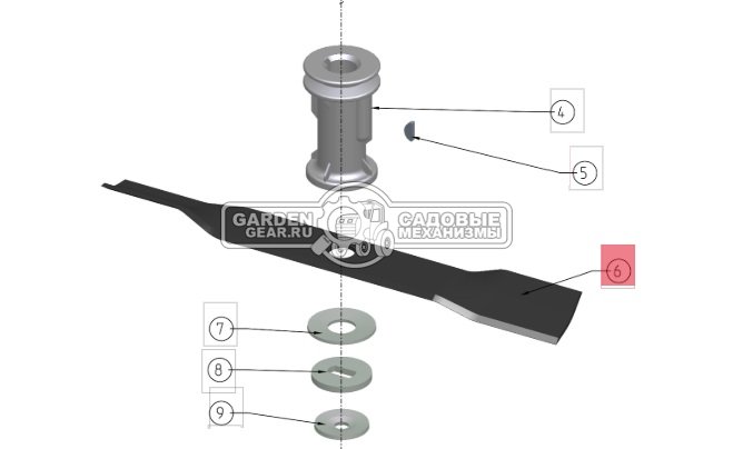 Нож газонокосилки SABO SAA20133 40 см для 40 Classic