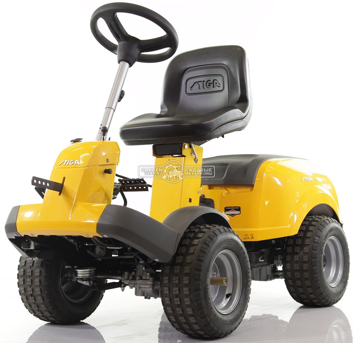 Садовый райдер Stiga Park Compact 340 PX 4WD без деки (ITA, B&S Intek 4155, 500 куб.см., гидростатика, полный привод, 194 кг.)