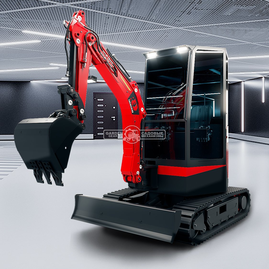 Гусеничный полноповоротный экскаватор RED Rhino RBX-30 с кабиной, ММЗ (3LD) 35 л.с., глубина копания 3,0 м., 3000 кг.