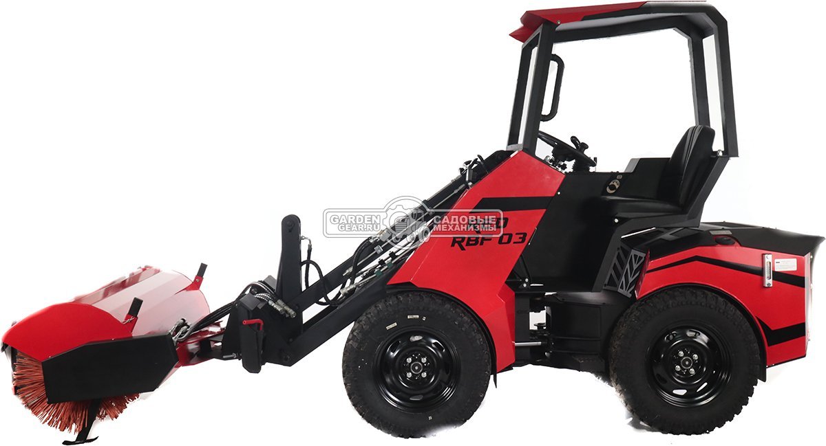 Щетка коммунальная RED 160 см. с шарнирным поворотом в 2 стороны для мини-погрузчика, 192,5 кг. 