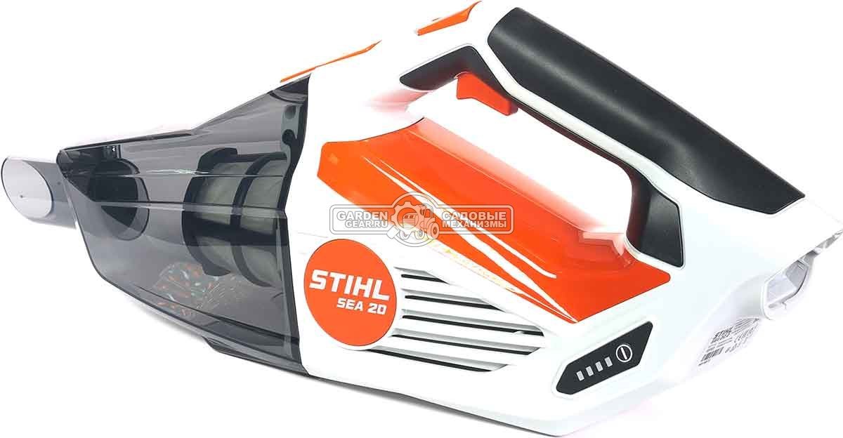 Пылесос аккумуляторный Stihl SEA 20 SET c AS2 и AL1 (PRC, 10,8В, 2,5 Ач, 1020 л/мин, 80 мбар, контейнер 0,75 л, сумка, 1,1 кг.)
